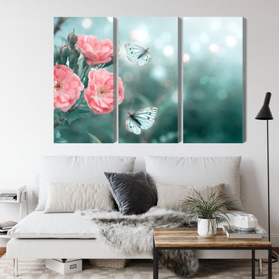 Ljuddämpande tavla - Delicate flowers and 3d