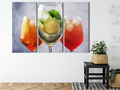 Ljuddämpande tavla - Set of summer cocktails