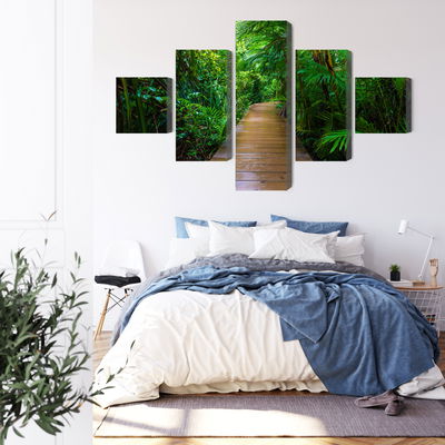 Ljuddämpande tavla - Wooden bridge in a tropical