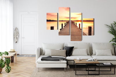 Ljuddämpande tavla - Sunset on the pier