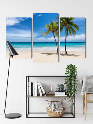 Ljuddämpande tavla - Caribbean beach 3d