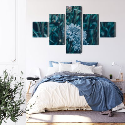 Ljuddämpande tavla - Cornflowers in the meadow 3d