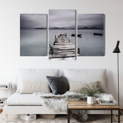 Ljuddämpande tavla - Misty lake