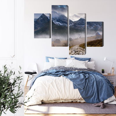 Ljuddämpande tavla - Misty landscape with hala