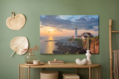 Ljuddämpande tavla - Sunrise and the lighthouse