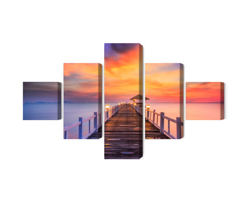 Ljuddämpande tavla - Sunset over the pier