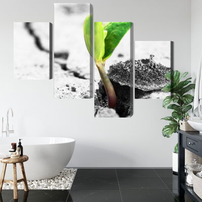 Ljuddämpande tavla - 3d plant sprouting