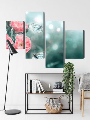 Ljuddämpande tavla - Delicate flowers and 3d