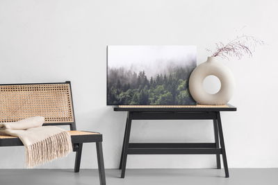 Ljuddämpande tavla - Moon over misty trees