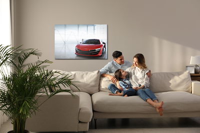 Ljuddämpande tavla - Red fast vehicle