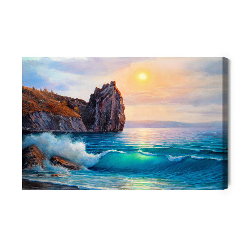 Ljuddämpande tavla - The sea in the morning