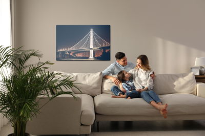 Ljuddämpande tavla - Bridge at night