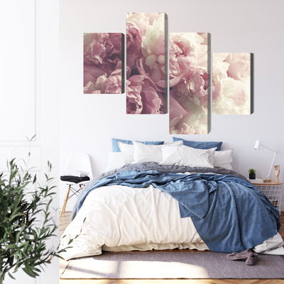 Ljuddämpande tavla - Peonies in shades of pink