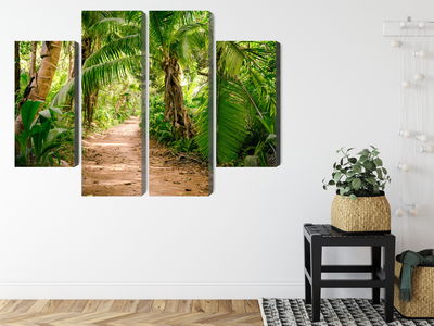 Ljuddämpande tavla - Path in a tropical 3d forest