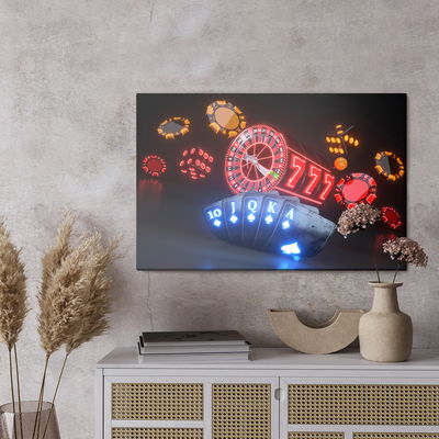 Ljuddämpande tavla - Casino neon concept