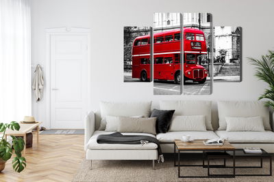 Ljuddämpande tavla - A double decker bus in London