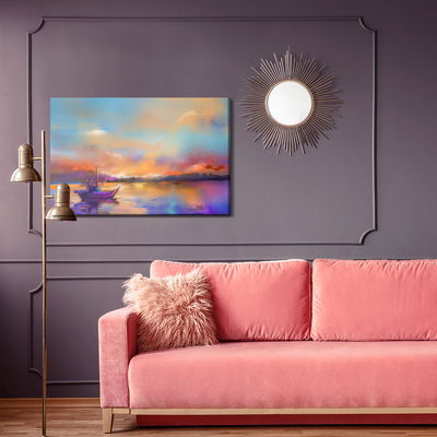 Ljuddämpande tavla - Colorful landscape