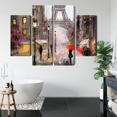 Ljuddämpande tavla - View of the street of Paris