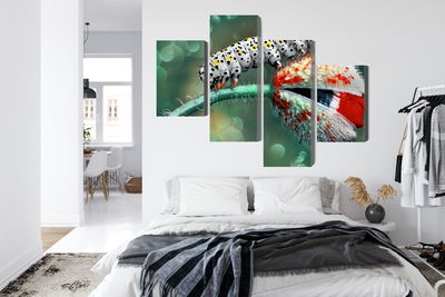 Ljuddämpande tavla - A caterpillar and a ladybug