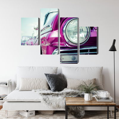 Ljuddämpande tavla - Retro style car headlight