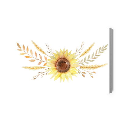 Ljuddämpande tavla - Sunflower with leaves