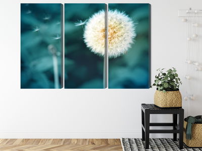 Ljuddämpande tavla - Dandelion flower close up 3d