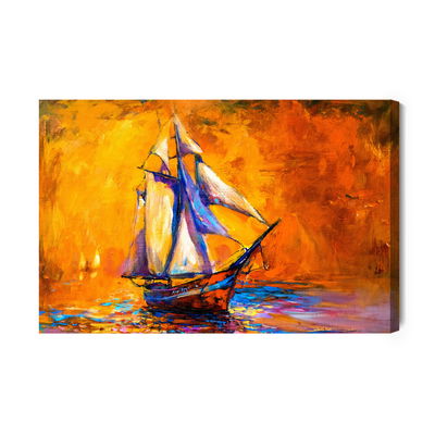 Ljuddämpande tavla - Sailboat in the sea