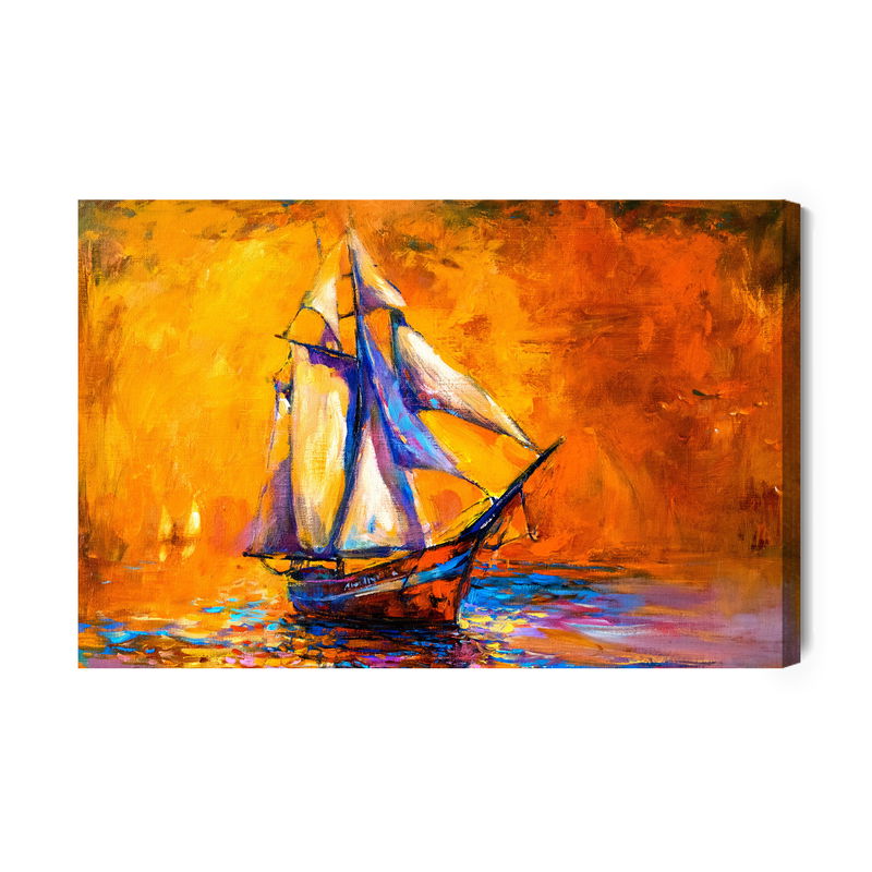 Ljuddämpande tavla - Sailboat in the sea