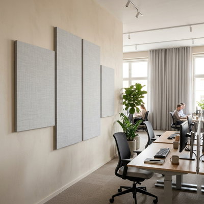 SilentDirect Wall 4-Parts One beige ljudabsorbent för bättre taltydlighet och akustik