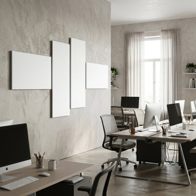 SilentDirect Wall 4-Parts Three vit ljudabsorbent med modern design för bättre akustik