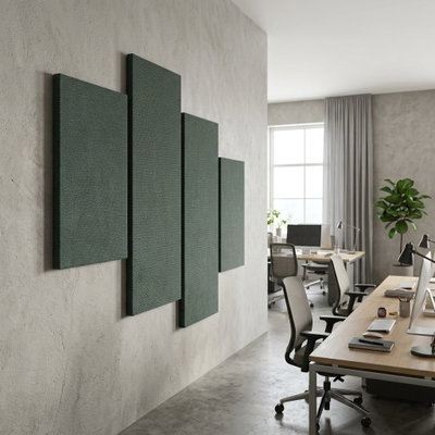 SilentDirect Wall 4-Parts Two grön ljudabsorbent som reducerar eko och efterklang