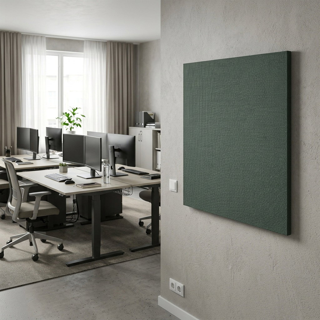 Ljudabsorbent till vägg - Wall square (20mm 30x30cm Grön (37))