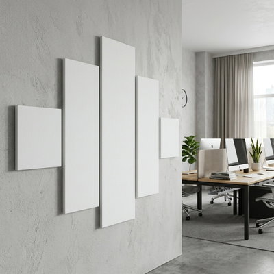 SilentDirect Wall 5-Parts One vit ljudabsorbent för kontor och offentliga miljöer