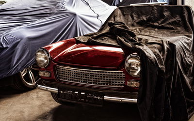 Ljuddämpande tavla - Italian retro car covered