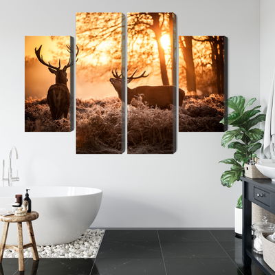 Ljuddämpande tavla - Two deer in the forest