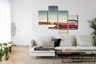 Ljuddämpande tavla - Old american retro car