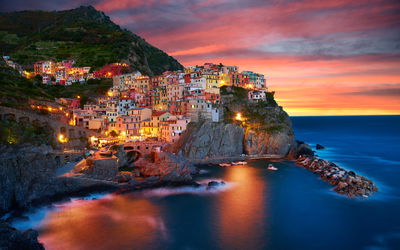 Ljuddämpande tavla - Manarola city in Italy