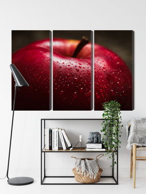 Ljuddämpande tavla - Red apple on a macro scale