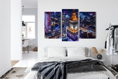 Ljuddämpande tavla - Warsaw panorama at night