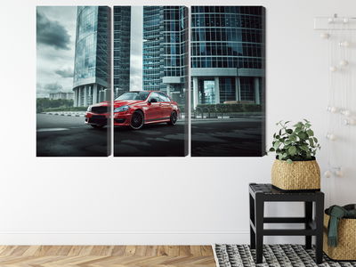 Ljuddämpande tavla - Red car on a background