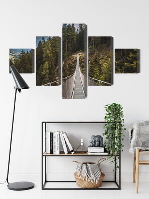 Ljuddämpande tavla - Suspension bridge in a 3d