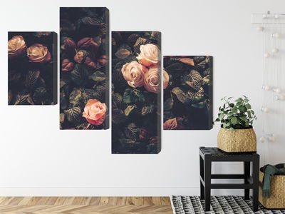 Ljuddämpande tavla - Pastel roses in vintage style