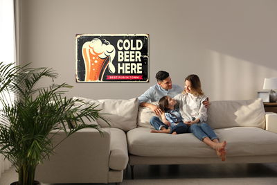 Ljuddämpande tavla - A mug of beer and retro