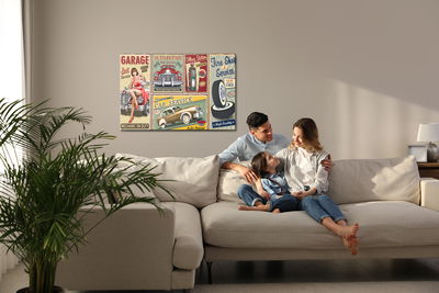 Ljuddämpande tavla - Collage of old plates