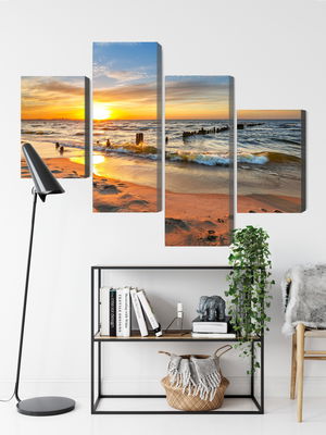 Ljuddämpande tavla - Baltic sea at sunset