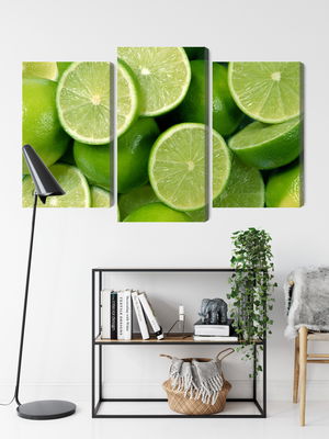 Ljuddämpande tavla - Lime halves