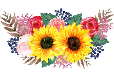 Ljuddämpande tavla - A floral composition painted