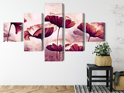 Ljuddämpande tavla - Poppies as painted