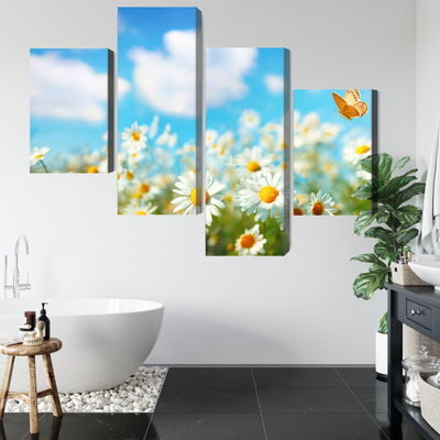 Ljuddämpande tavla - 3d daisy field