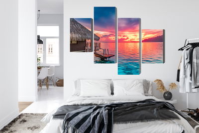 Ljuddämpande tavla - Sunset over the south pacific